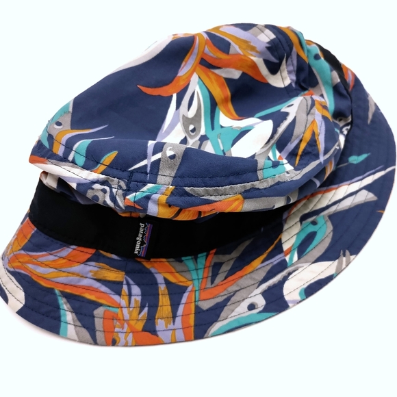 PATAGONIA Wavefarer Bucket Hat Piton Paradise Rare Birds of Paradise - Picture 4 of 9